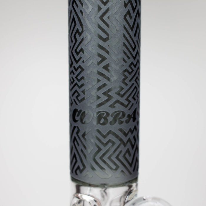 COBRA | 15" sandblasted artwork tube 7 mm glass water bong [YK04] Glass Bong JJ Distribution