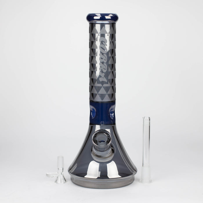 COBRA | 13" Eletroplate 7 mm Glass Beaker Bong [LL1026] Glass Bong JJ Distribution