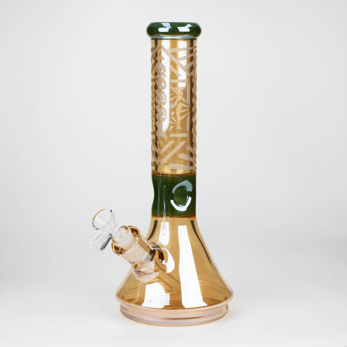 COBRA | 13" Eletroplate 7 mm Glass Beaker Bong [LL1026] Glass Bong JJ Distribution Jade Green
