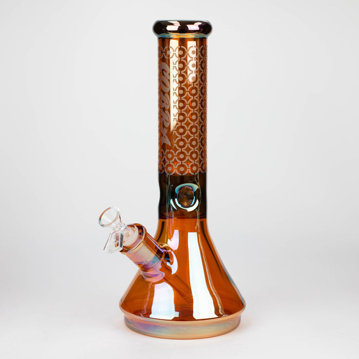 COBRA | 13" Eletroplate 7 mm Glass Beaker Bong [LL1026] Glass Bong JJ Distribution Orange