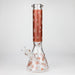 14" Leaf Glow in the dark 7 mm glass bong [LL033] Glass Bong JJ Distribution Red