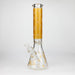 14" Leaf Glow in the dark 7 mm glass bong [LL033] Glass Bong JJ Distribution Yellow