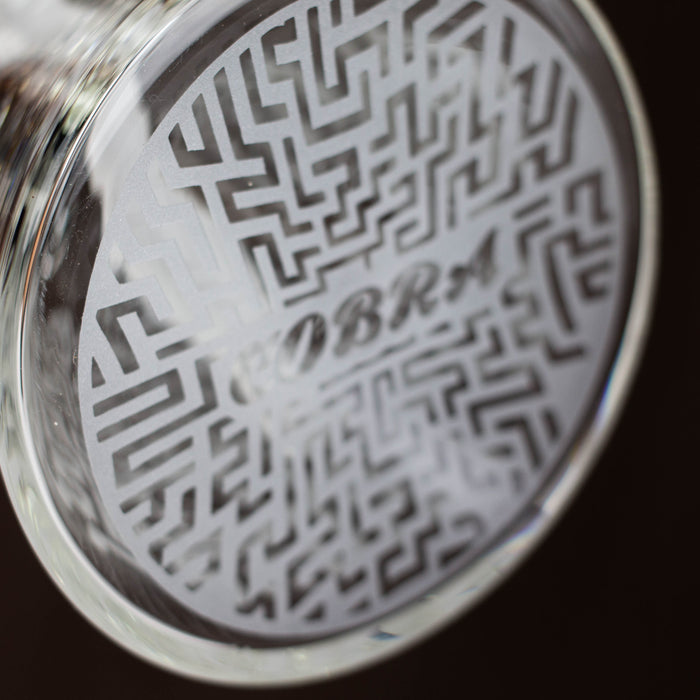 COBRA | 15" sandblasted artwork tube 7 mm glass water bong [YK04] Glass Bong JJ Distribution