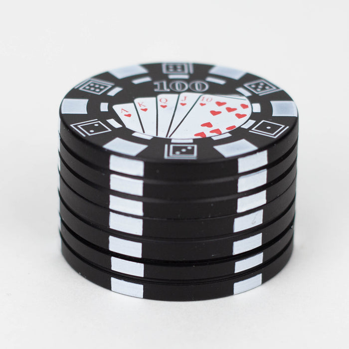 1.5" Casino Chips Metal Grinder 3 Layers Box of 12 [GZ371] Display 777 Smoke