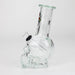 Z6" Mini Skull base soft glass water bong [BS11] Glass Bong 777 Smoke