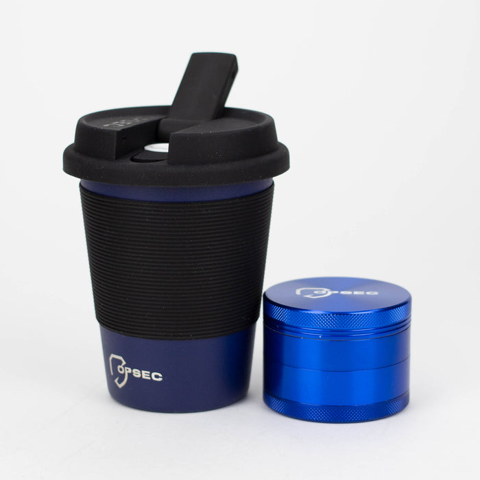 Wholesale Pipe Mug with Built-In Smoking Bowl | High-Margin 420 Gift Item Resin · Silicone · Plastic Bong OPSEC Mug Blue
