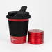 Wholesale Pipe Mug with Built-In Smoking Bowl | High-Margin 420 Gift Item Resin · Silicone · Plastic Bong OPSEC Mug Red