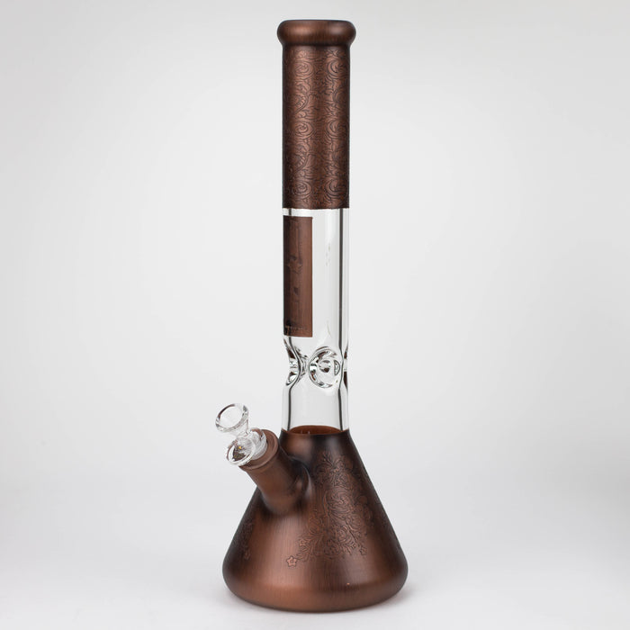 NG | 18 inch 7mm Sandblasted Metallic Beaker [L732] Glass Bong High-End Brands Glass A