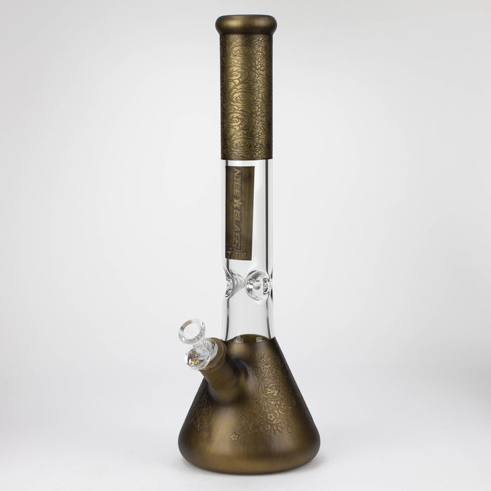 NG | 18 inch 7mm Sandblasted Metallic Beaker [L732] Glass Bong High-End Brands Glass B