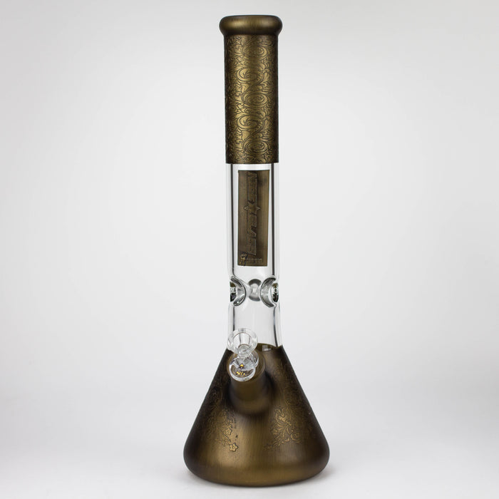 NG | 18 inch 7mm Sandblasted Metallic Beaker [L732] Glass Bong High-End Brands Glass