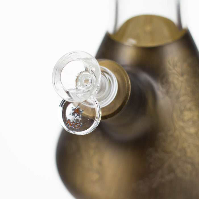 NG | 18 inch 7mm Sandblasted Metallic Beaker [L732] Glass Bong High-End Brands Glass