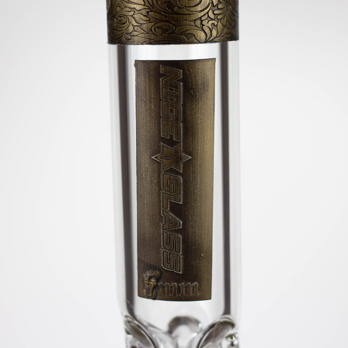 NG | 18 inch 7mm Sandblasted Metallic Beaker [L732] Glass Bong High-End Brands Glass