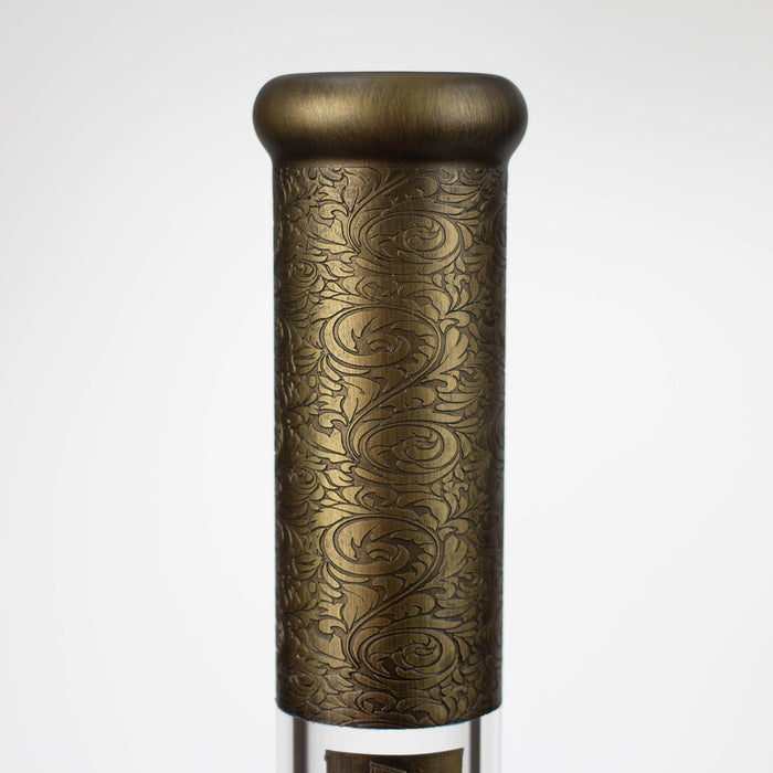 NG | 18 inch 7mm Sandblasted Metallic Beaker [L732] Glass Bong High-End Brands Glass