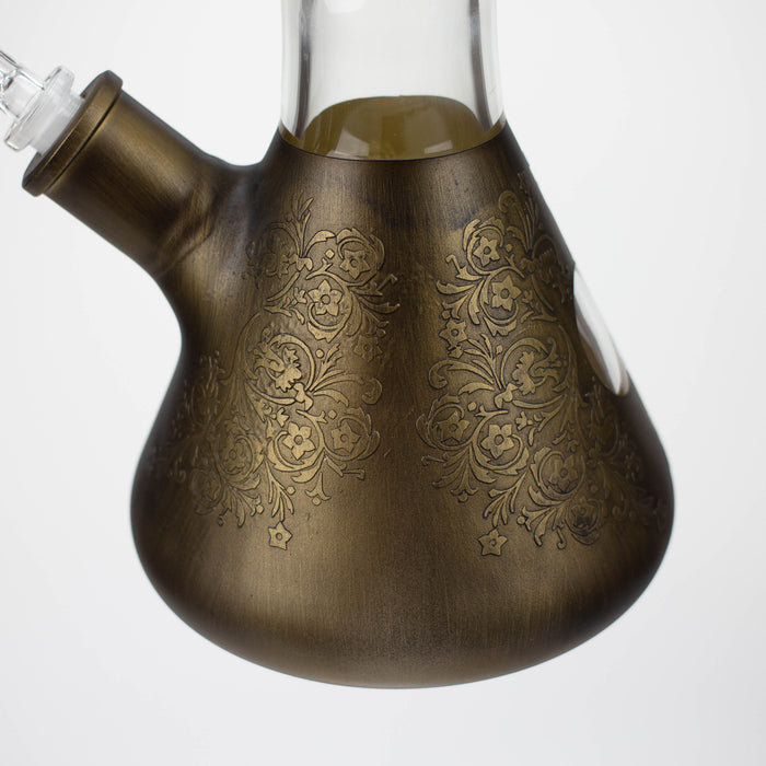 NG | 18 inch 7mm Sandblasted Metallic Beaker [L732] Glass Bong High-End Brands Glass