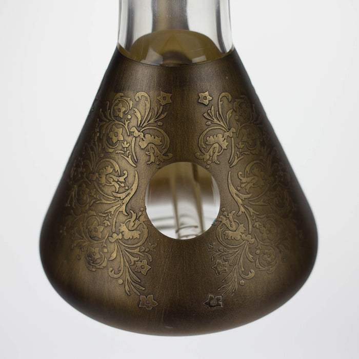 NG | 18 inch 7mm Sandblasted Metallic Beaker [L732] Glass Bong High-End Brands Glass