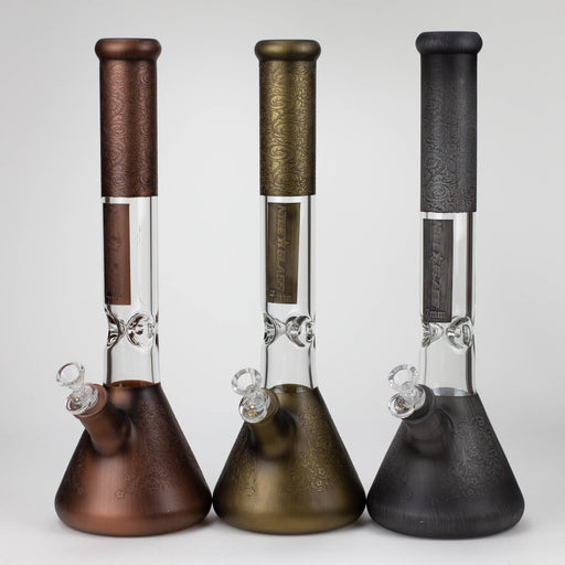 NG | 18 inch 7mm Sandblasted Metallic Beaker [L732] Bongs High-End Brands Glass