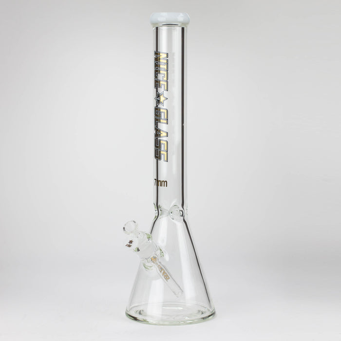 NG | 18 inch 7mm Beaker [GX006A-7] Glass Bong High-End Brands Glass WHITE