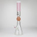 NG | 18.5 inch Sandblasted Filigree Beaker [S397] Glass Bong High-End Brands Glass PINK