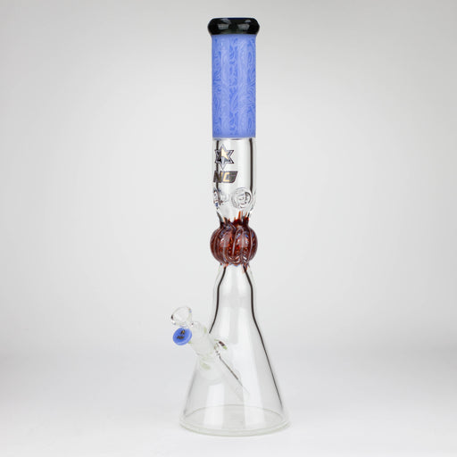 NG | 18.5 inch Sandblasted Filigree Beaker [S397] Bongs High-End Brands Glass JADE BLUE