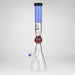 NG | 18.5 inch Sandblasted Filigree Beaker [S397] Glass Bong High-End Brands Glass JADE BLUE