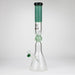 NG | 18.5 inch Sandblasted Filigree Beaker [S397] Glass Bong High-End Brands Glass GREEN