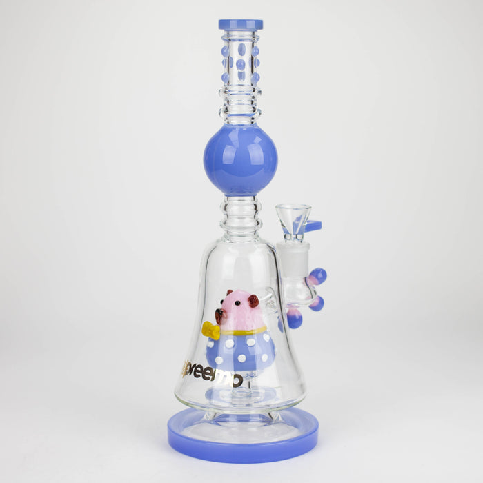 preemo | 13 inch Playful Piggy Bubbler [P088] Glass Bong preemo JADE BLUE