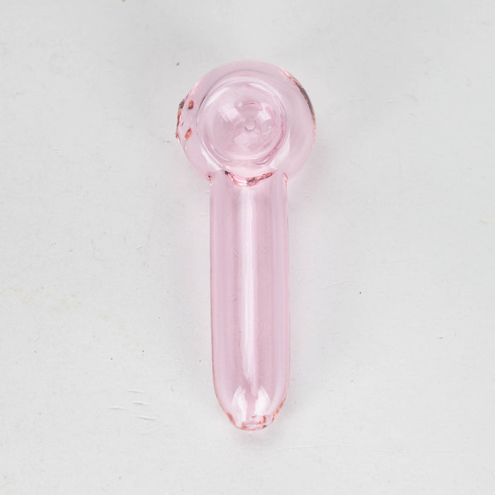 4" Pink Premium Glass Pipe Box of 12 Glass Pipe 777 Smoke Clear