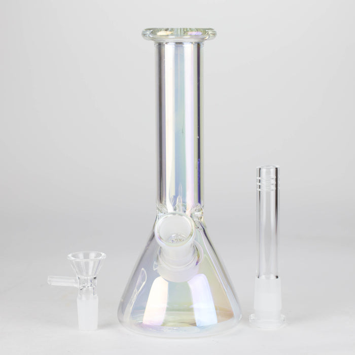 8" Electroplated Beaker Glass bong Glass Bong Super Supplys Inc