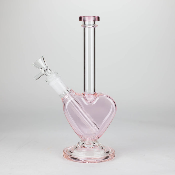 Z10" Glass Heart Bong - Valentia's day limit Edition Glass Bong 777 Smoke Pink