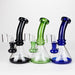 Z7" 2-in-1 Color accented Rig with perc (Banger and Bowl Included) Glass Rig 777 Smoke