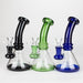 Z7" 2-in-1 Color accented Rig with perc (Banger and Bowl Included) Glass Rig 777 Smoke