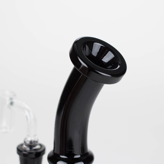 Z7" 2-in-1 Color accented Rig with perc (Banger and Bowl Included) Glass Rig 777 Smoke