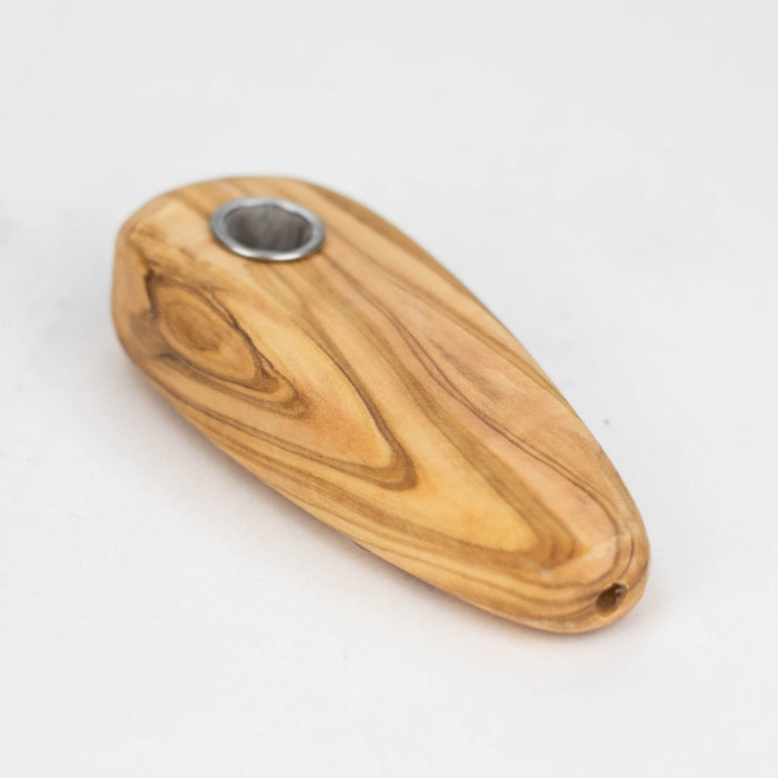 VOW | Olive Wood Simple Pipe/Smoker's Gift Wooden Hand Pipe Variety Olive Wood