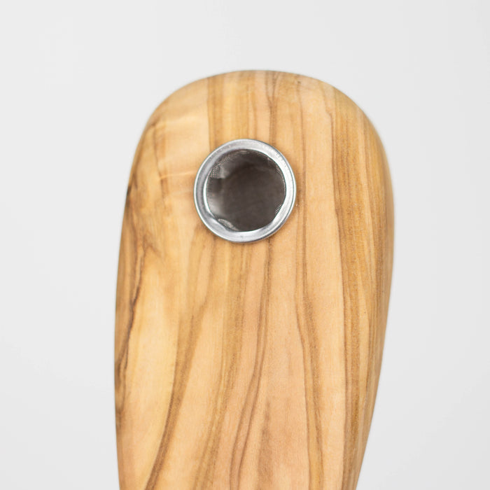 VOW | Olive Wood Simple Pipe/Smoker's Gift Wooden Hand Pipe Variety Olive Wood