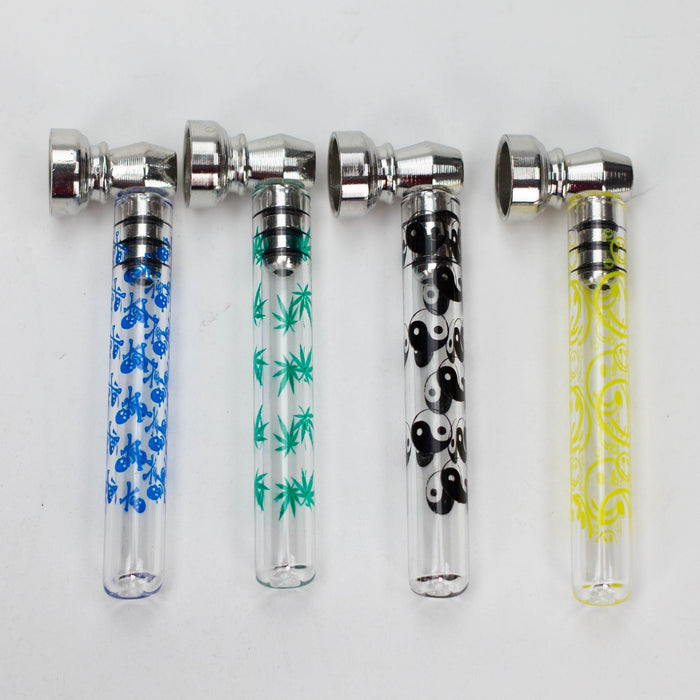 3.5" Glass mini pipe Box of 24 [P01] Glass Pipe 777 Smoke