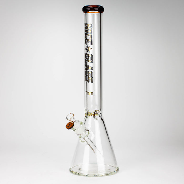 NG | 18 inch 7mm Beaker [GX006A-7] Glass Bong High-End Brands Glass AMBER