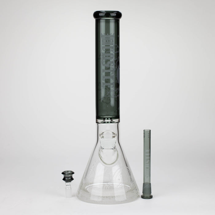 Castle Glassworks | 16" Wolf Etched Beaker Glass Bong Castle Glassworks