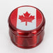 Z2.2" Drum Shape Metal Grinder With Canada Flag 4 Layers Box of 6 [GZ6278] Display Pack 777 Smoke