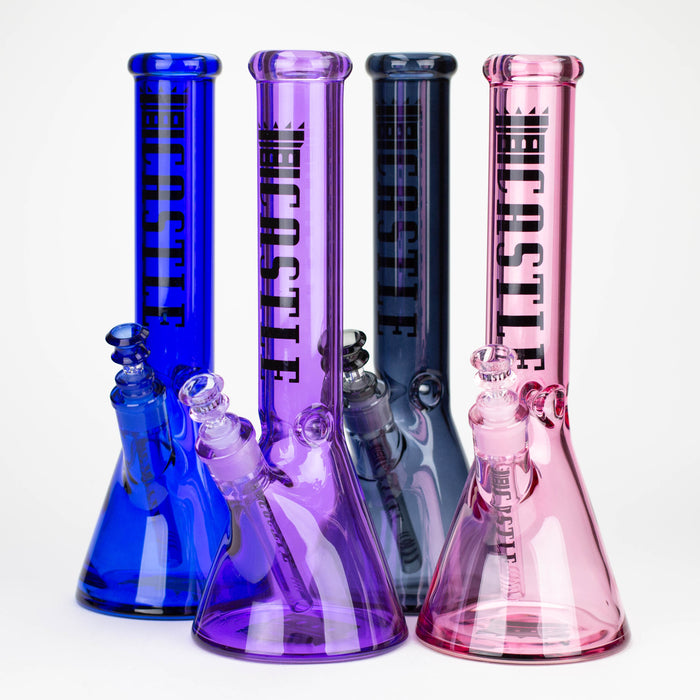 Castle Glassworks | 14" Electroplated Beaker [C-004] Glass Bong Castle Glassworks