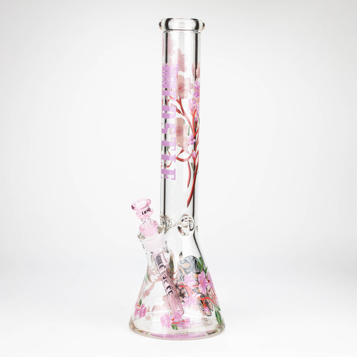 Castle Glassworks | 16" Cherry Blossom Beaker Glass Bong Castle Glassworks