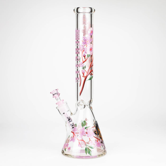 Castle Glassworks | 16" Cherry Blossom Beaker Glass Bong Castle Glassworks