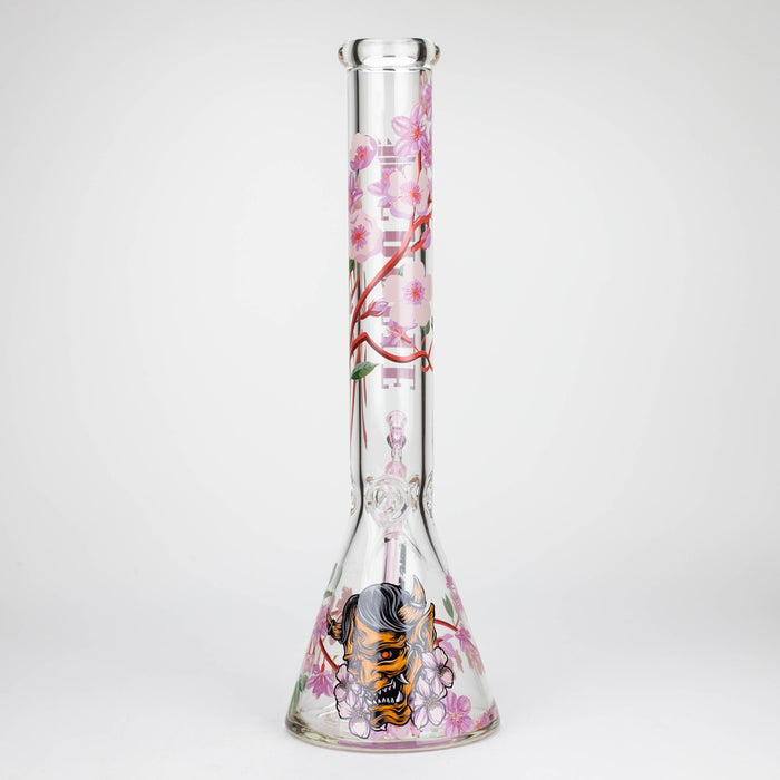 Castle Glassworks | 16" Cherry Blossom Beaker Glass Bong Castle Glassworks