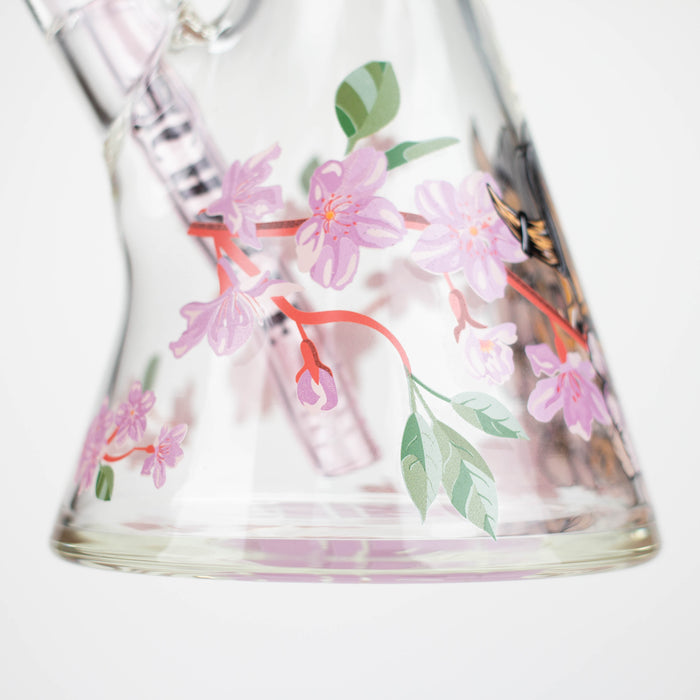 Castle Glassworks | 16" Cherry Blossom Beaker Glass Bong Castle Glassworks