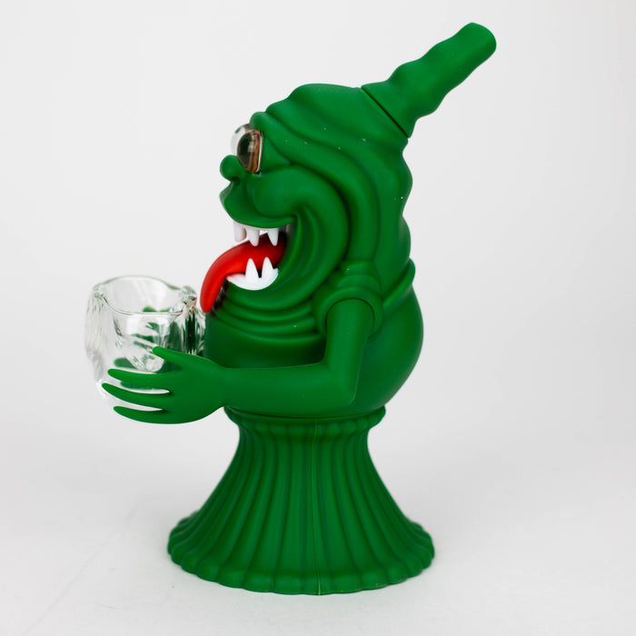 6" Green faced monster smoke water pipe [H258] Resin · Silicone · Plastic Bong YHS Smoke