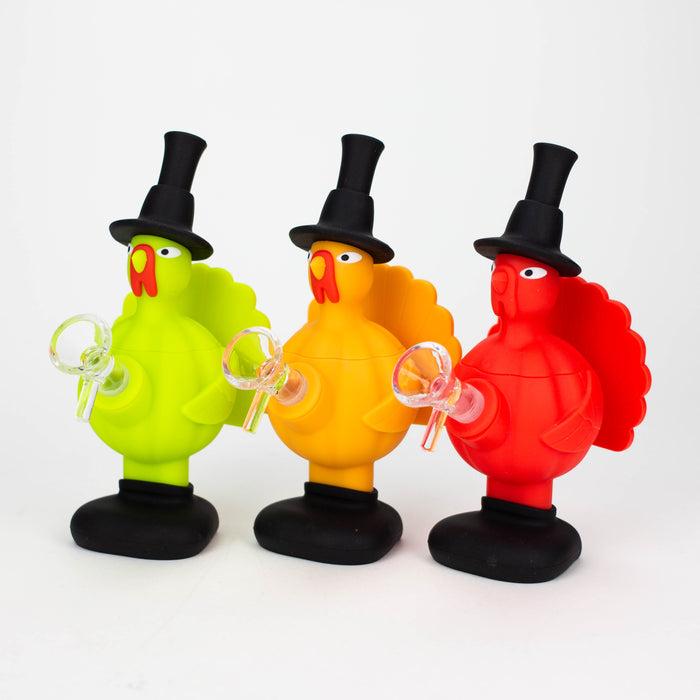 7" Turkey water pipe-Assorted [H248] Resin · Silicone · Plastic Bong YHS Smoke