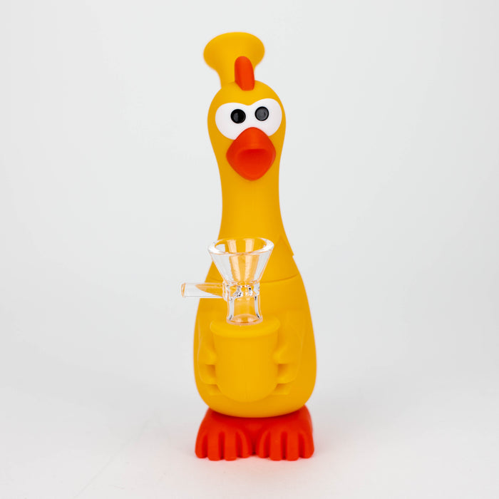 7" Screaming chicken water pipe-Assorted [H245] Resin · Silicone · Plastic Bong YHS Smoke