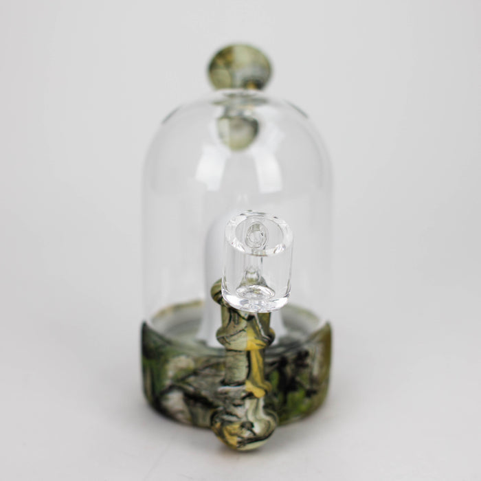 6'' Ghost Rig-Assorted [H194A] Resin · Silicone Rig YHS Smoke