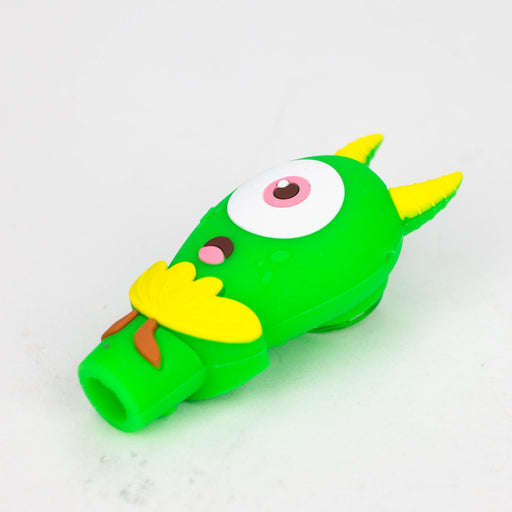 3.5" One-Eyed Eggplant Smoking Hand Pipe-Assorted [H326] Silicone Pipe YHS Smoke