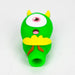 3.5" One-Eyed Eggplant Smoking Hand Pipe-Assorted [H326] Silicone Pipe YHS Smoke