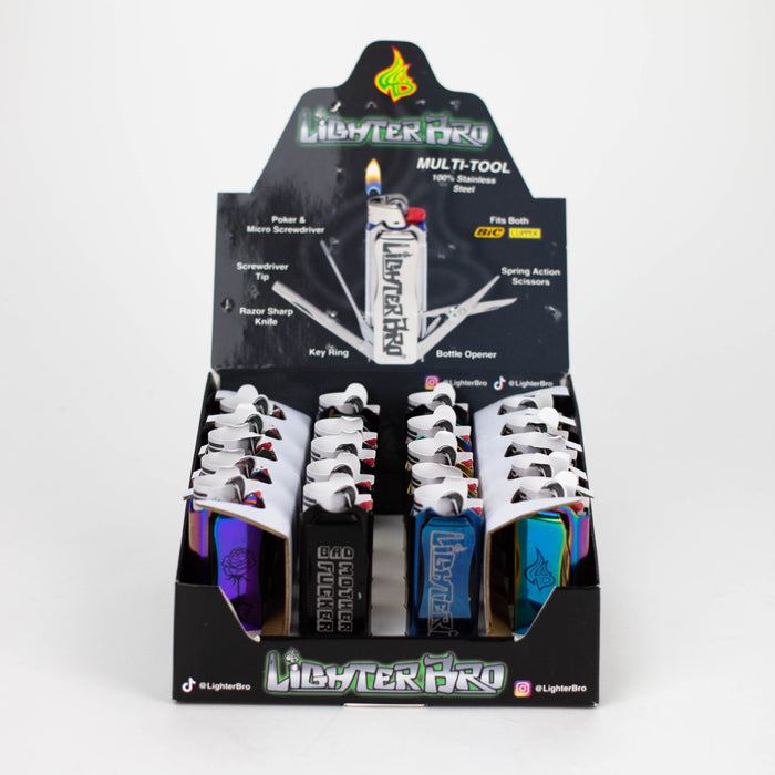 Lighter Bro | Multi tool Lighter sleeve Display of 20